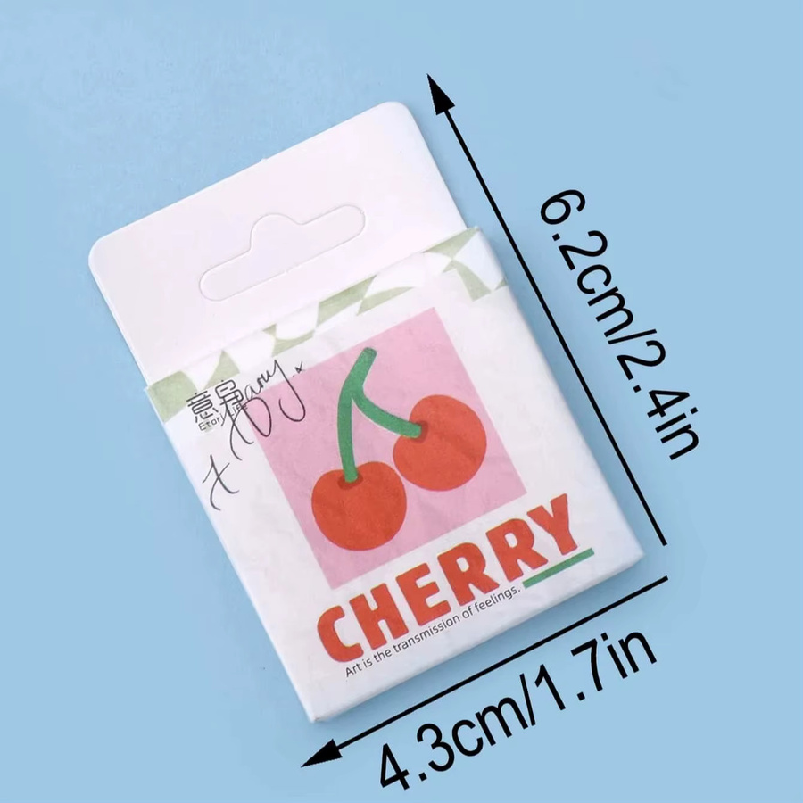 46 Stück Blumen- und Kirschmuster-Aufkleber in Multicolour für DIY Scrapbooking und Geschenkverpackungen - Bild 1