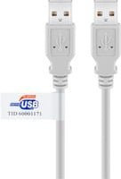 goobay USB 2.0 Kabel mit USB-A auf USB-A Stecker in Grau oder Weiß - Bild 1