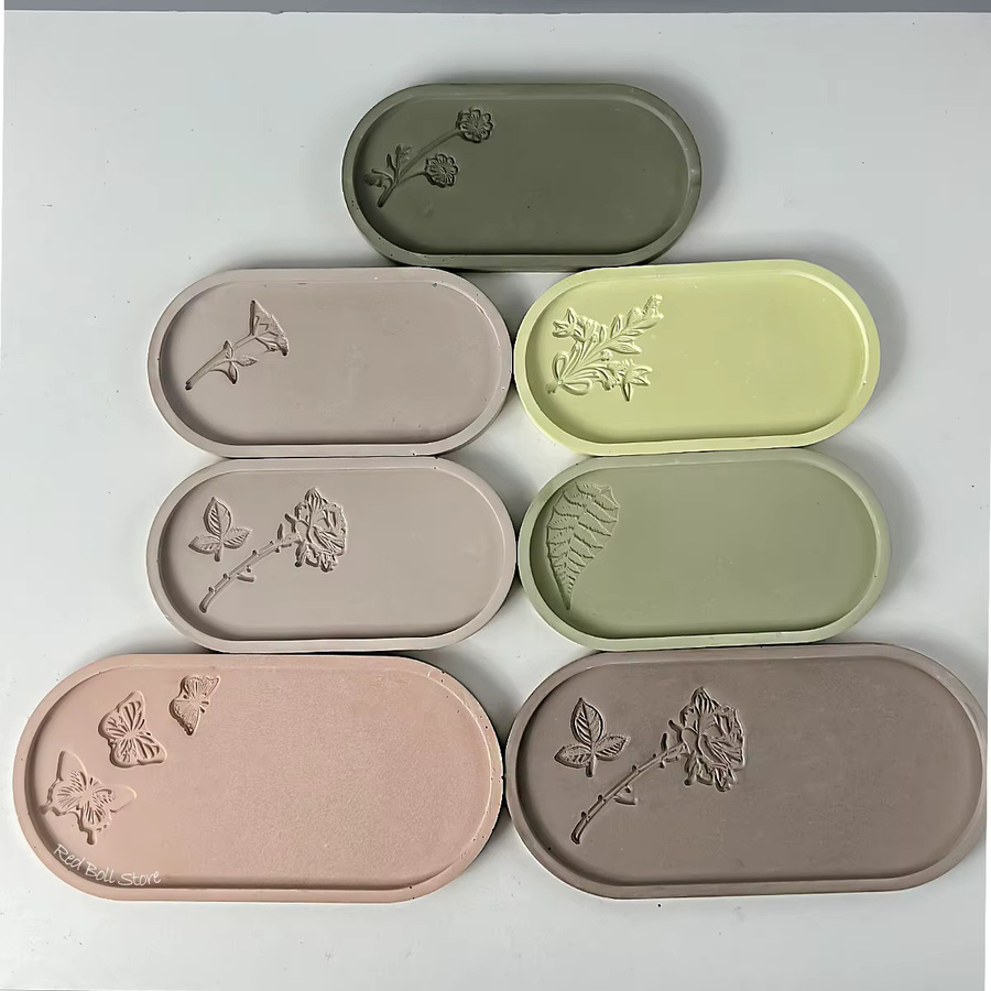 UDOCOOL Silikonform für ovales Ablagefach aus Zement, Beton oder Gips zur DIY-Dekoration - Bild 3