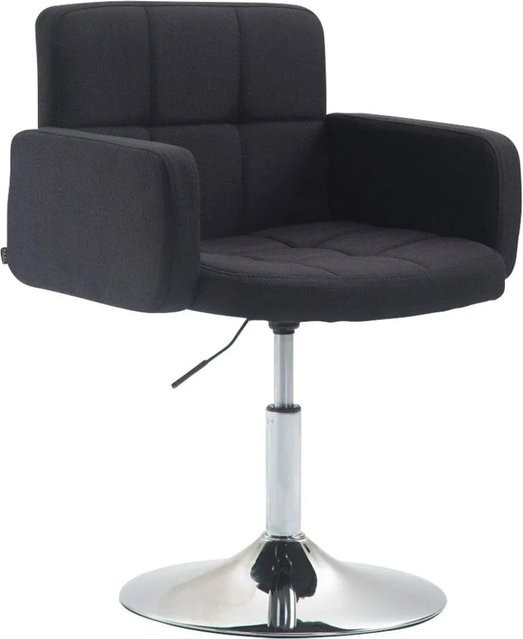 CLP Lounger Los Angeles Sessel aus Stoff in Schwarz mit Armlehnen und 360-Grad-Drehfunktion - Bild 1