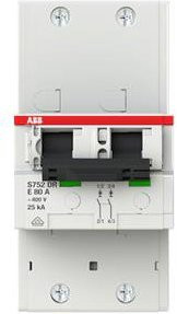 ABB S752DR-E80 2CDH782010R0802 Leitungsschutzschalter 80A in Weiß - Bild 1
