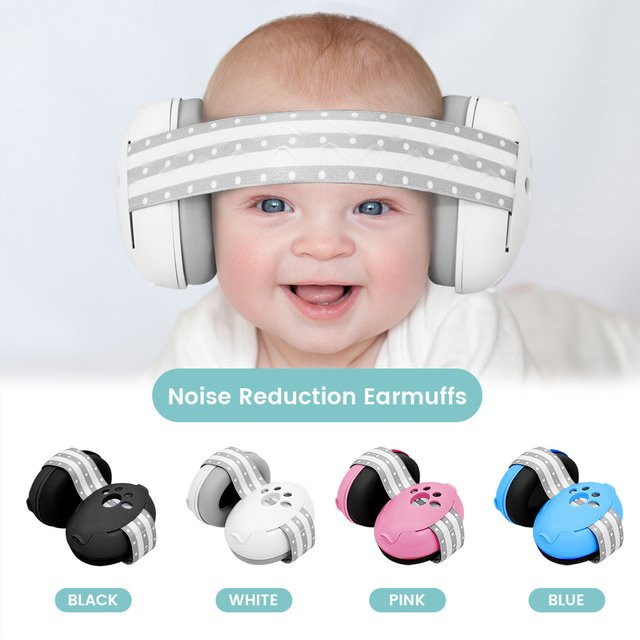 Baby-Ohrenschützer mit elastischem Kopfband zur Geräuschreduzierung in Blau - Bild 1