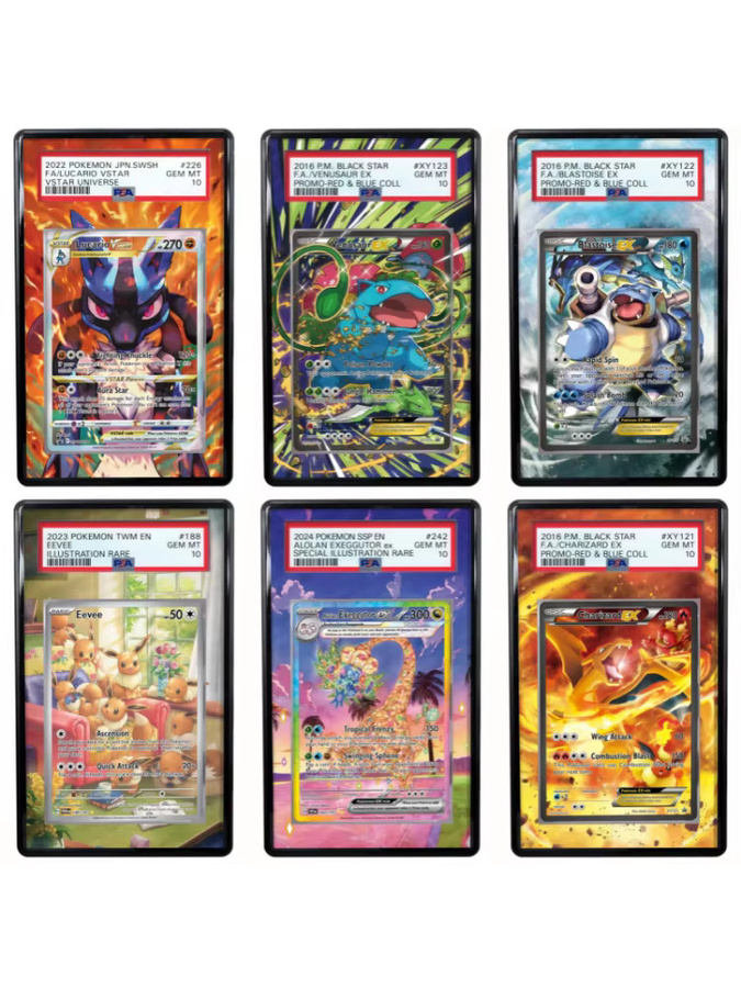 Keeppley Acryl-Schutzhülle für Pokemon Anime-Kunstdisplay mit Lucario, Charizard, Eevee und Venusaur in Transparent - Bild 3