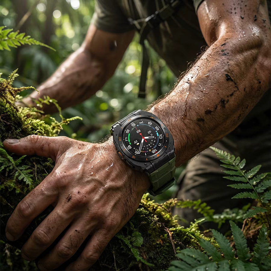 CAOWTAN Mod-Kit mit Metallgehäuse und Silikon-Sportarmband für Samsung Galaxy Watch Ultra 2025 47mm in Schwarz oder Grün - Bild 4