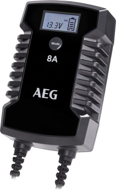 AEG Mikroprozessor-Batterieladegerät LD 8 A für 12 V und 24 V Blei-Säure-Batterien, Schwarz - Bild 1
