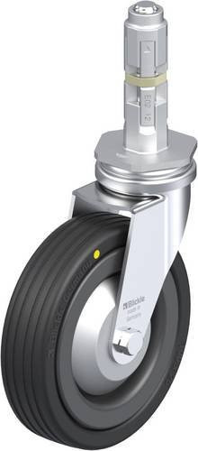 Blickle Lenkrolle LRA-VPA 100K-EL-FA-E02 in Schwarz und Grau mit Stahlgehäuse, Rad-Durchmesser: 100 mm, Tragfähigkeit (max.): 70 kg - Bild 1