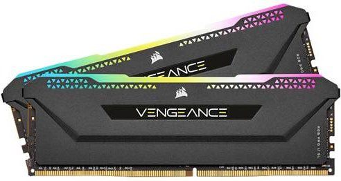 Corsair Vengeance RGB PRO SL DDR4 PC-Arbeitsspeicher Kit, 16 GB (2 x 8 GB), 3200 MHz, CL16, Schwarz/Multicolor, CMH16GX4M2E3200C16 - Bild 1