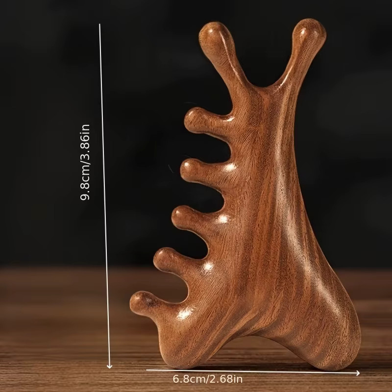 Massagekamm aus Holz, Unisex - Bild 4