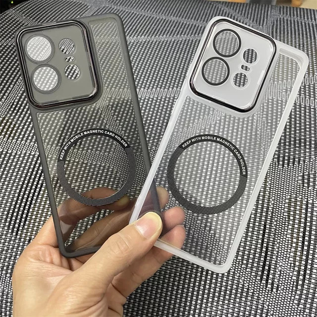 Transparente magnetische Schutzhülle für Motorola Moto G57 G67 Power G86 G56 G66 Edge 70 60 S Pro Fusion Stylus TPU Soft Cover - Bild 1