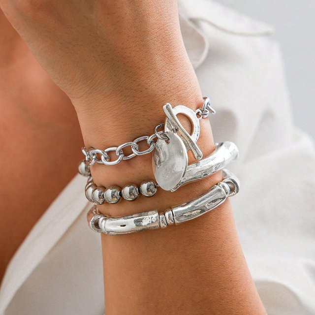 MTMA Armband, Schlossförmiger Anhänger, Perle, Legierung, brown, Damen - Bild 1
