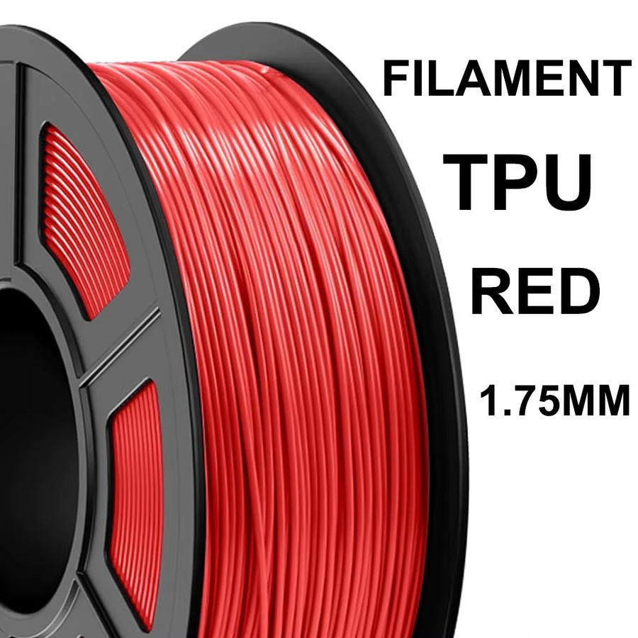 3D Maliang Flexibles TPU Filament Weiß-Rot 1,75mm für FDM 3D-Drucker - Bild 3