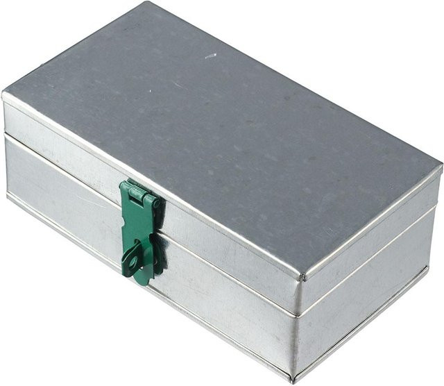 Feuerfeste Dokumentenbox aus Metall in Silber zur praktischen Aufbewahrung - Bild 1