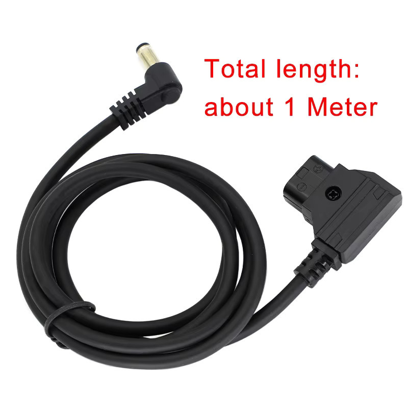 JCD DTap auf DC 5,5 x 2,5 mm und 2,1 mm Monitor-Stromkabel mit rechtwinkligen Anschlüssen in Schwarz für BMCC und BMPC - Bild 4