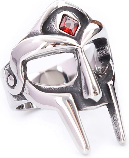 YIRAN Jewelry Maskenring Edelstahl, Silber, Kristall, Unisex - Bild 1