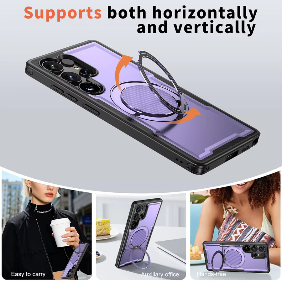 Sagsafe Magnetische 360 Grad Drehbare Halterung Hülle für Samsung Galaxy S26 S25 S24 S23 S22 S21 Plus Ultra FE Edge X Cover7 Pro mit kabellosem Laden - Bild 4