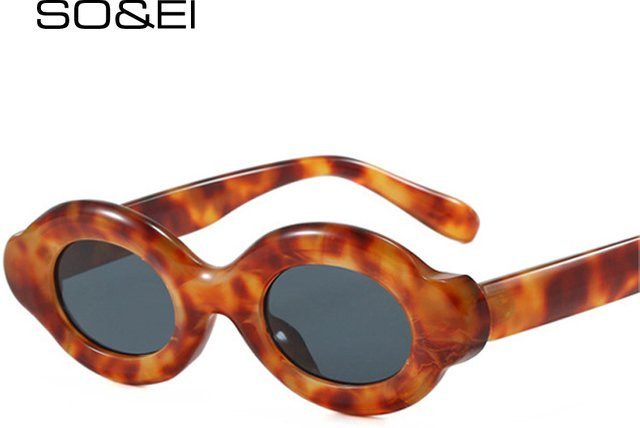 SO&EI Sonnenbrille, oval, Vollrand, Kunststoff, beige, Unisex - Bild 1