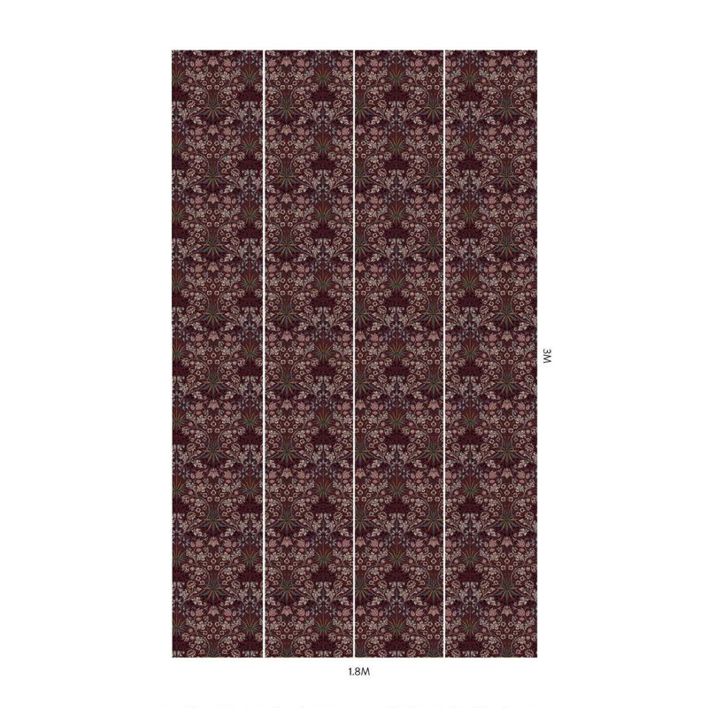 House of Hackney Tapete Hyacinth Mulberry mit floralem Art Nouveau Design, Vlies, Breite: 54 cm, Länge: 300 cm - Bild 3