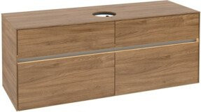 V&B Waschtischunterschrank Collaro mit Waschtisch und LED-Beleuchtung, B/T/H: 140 x 54,8 x 50 cm - Bild 1