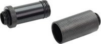 Alphacool ES D-Plug Verbindung G1/4 AG auf G1/4 AG, Schwarz, 41-69mm - Bild 1