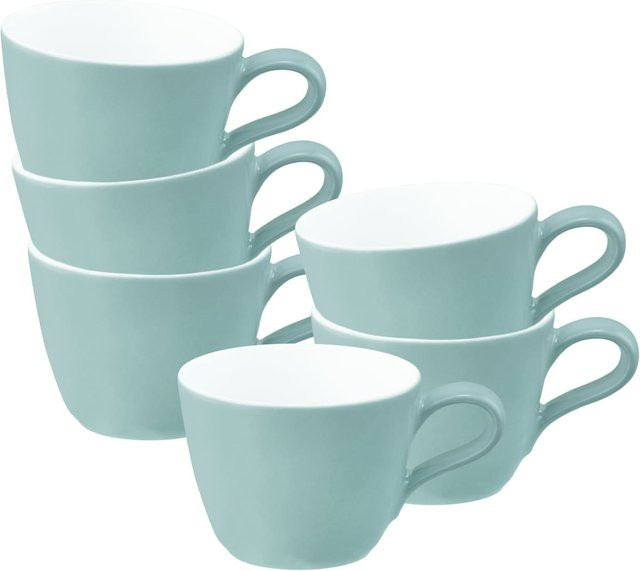 Seltmann Weiden Espressotassen Life Fashion aus Keramik, Blau, 6er Set, 90 ml pro Tasse - Bild 1