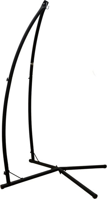 AMANKA Hängestuhlgestell aus Stahl in Schwarz, Belastbarkeit bis 120 kg, B/T/H: 110 x 110 x 215 cm - Bild 1
