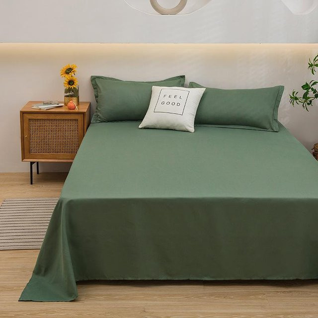 YTO Home 1 Bettlaken aus Aloe-Baumwolle, dunkelgrün, B/T: 150 x 230 cm - Bild 1