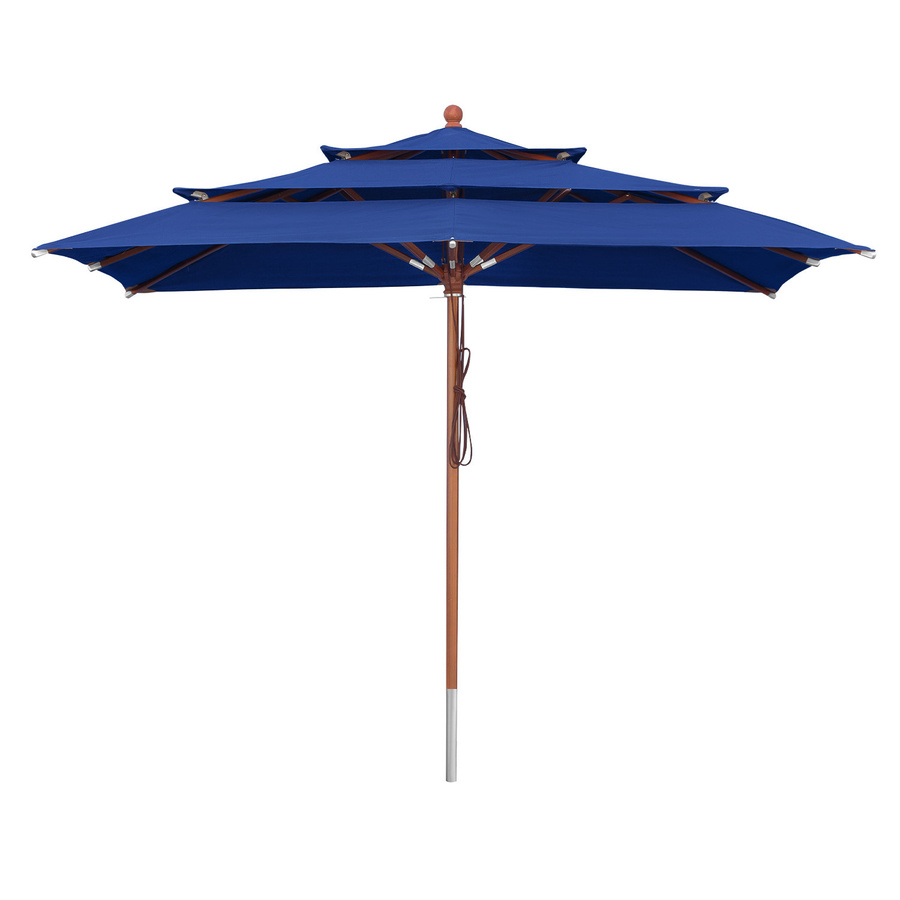 anndora Sonnenschirm Ocean Brise quadratisch, Navy Blau, 3-lagig, B/T: 300 x 300 cm - Bild 1