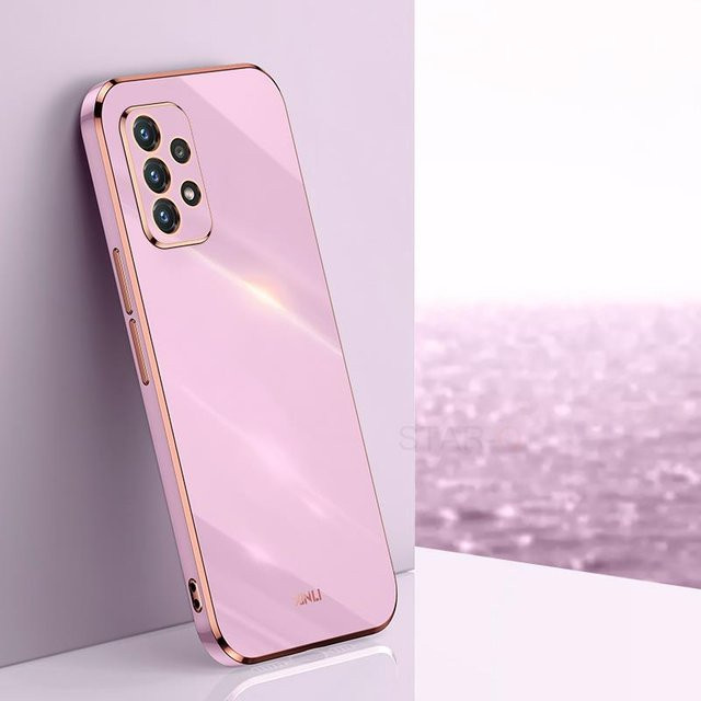 Luxus Silikonhülle mit Ringhalter für Samsung Galaxy A13 A53 A33 A73 A23 A32 A52s A72 (4G/5G) in Grau, Grün, Weiß, Pink oder Lila - Bild 1
