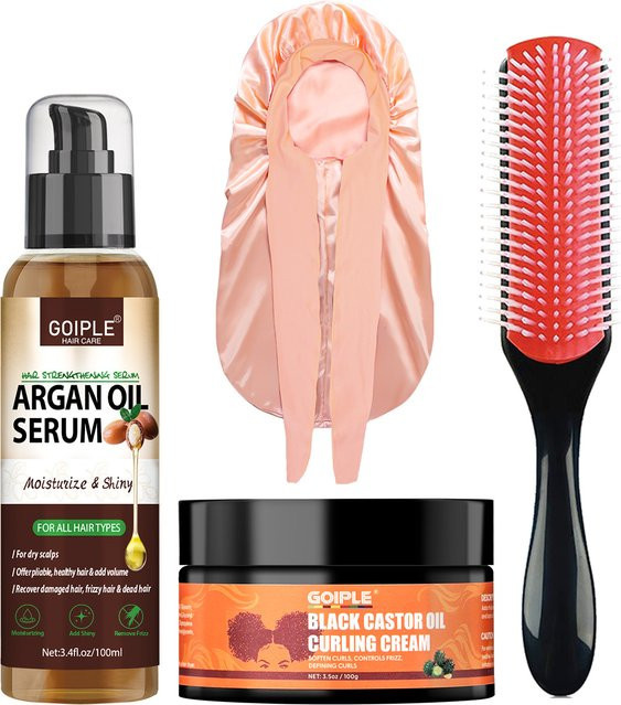 lockmio Haarpflege-Serum mit Arganöl und Rizinusöl, Lockiges Haar - Bild 1