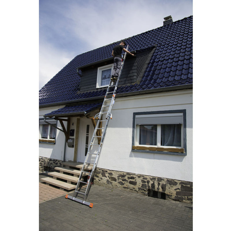 Krause Schiebeleiter MONTO Fabilo aus Aluminium, silberfarben, 24 Sprossen - Bild 2