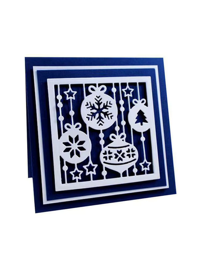 Metall Schneidestanzform Weihnachten Fenster Szene für Scrapbooking und DIY Bastelarbeiten - Bild 2