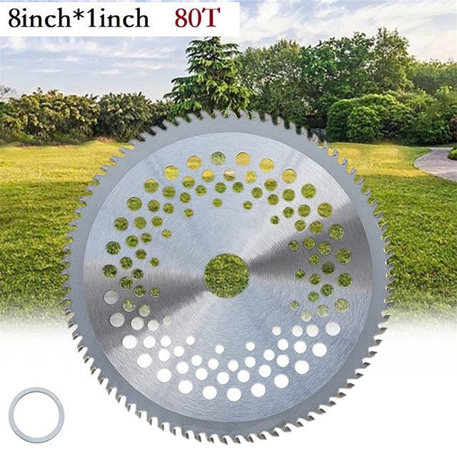 Vibratite Hartmetall Kreissägeblatt für Rasenmäher und Trimmer, 8 Zoll, Farbe: Silber, Durchmesser: 200 mm, Bohrung: 25,4 mm - Bild 1