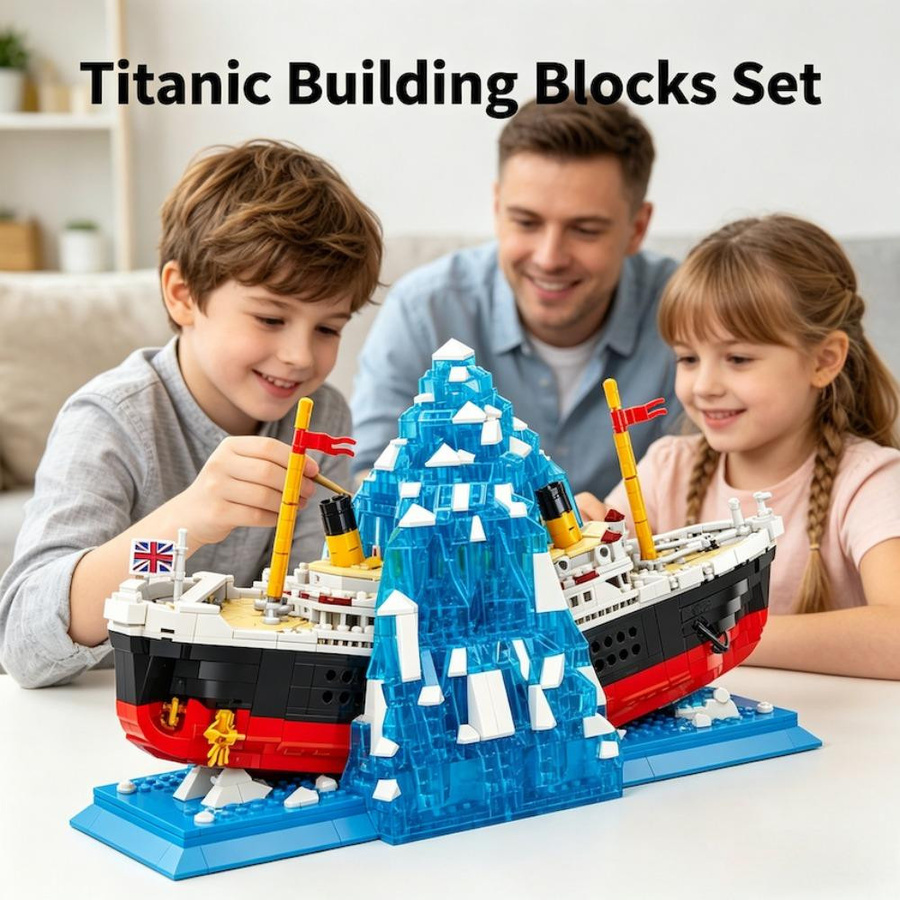 Linyi toy Titanic Eisberg Bausatz 1202 Teile - Bild 4