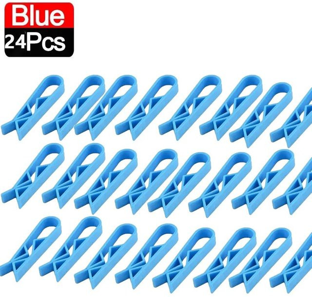 Lanzhong home life Müllsackklammern Set in Blau zur Fixierung von Abfallkörben und zum Verschließen von Snackbeuteln - Bild 1