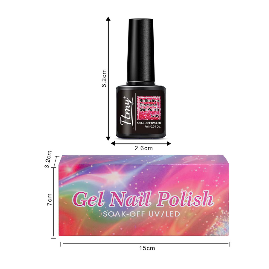 FTMY Glitzer-Gel-Nagellack-Set, glänzend, 10er-Set - Bild 3