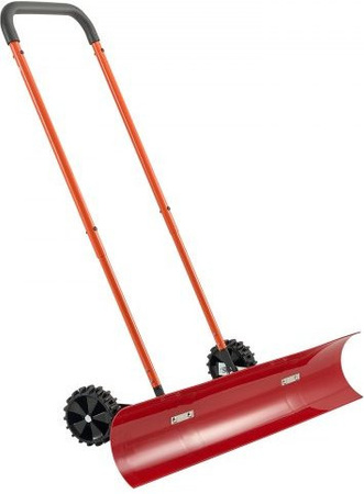 VEVOR Schneeschaufel mit Rädern und verstellbarem Griff, 96 cm Schneepflug mit doppelseitiger Schaufel für Einfahrten
