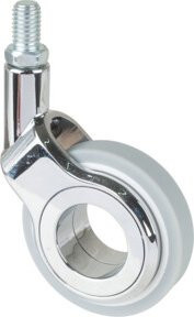 BS Design-Lenkrolle mit Schraubbefestigung in Silber (F382.061) - Bild 1