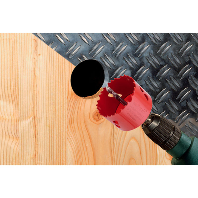 Wolfcraft Lochsäge aus Bimetall in Rot mit einem Durchmesser von 60 mm - Bild 4
