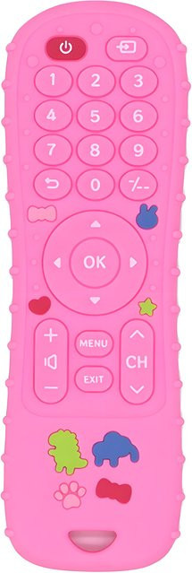 Fashnics Silikonbeißring in Fernbedienungsform für Babys, BPA-frei, Weiß oder Rosa/Pink - Bild 1