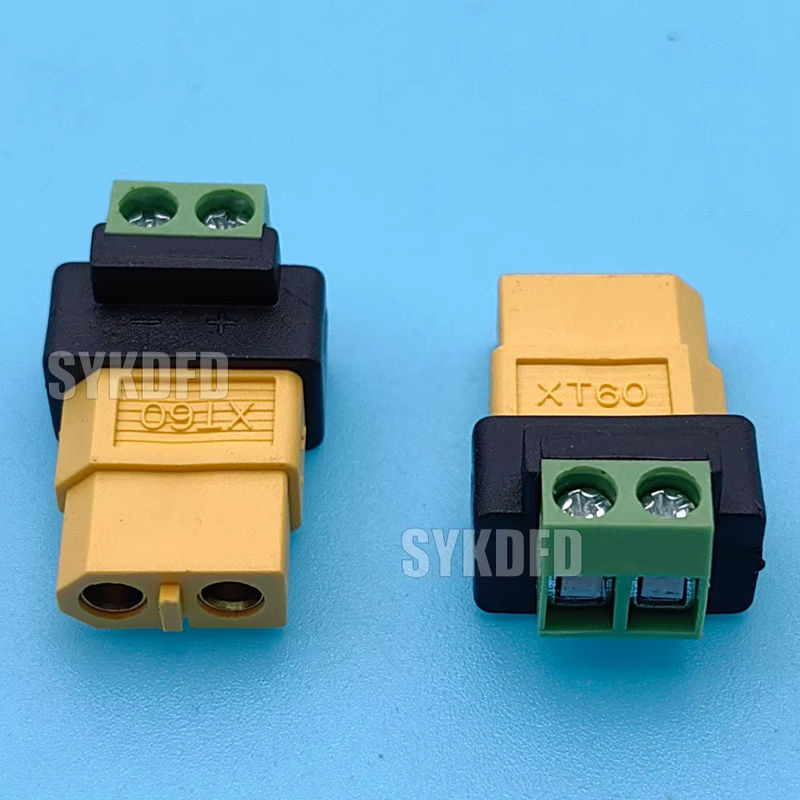 SYKDFD XT60 Adapter Set mit männlichen und weiblichen Steckern auf 2-polige Schraubklemmen für Drohnen, FPV und LiPo-Akkus - Bild 3