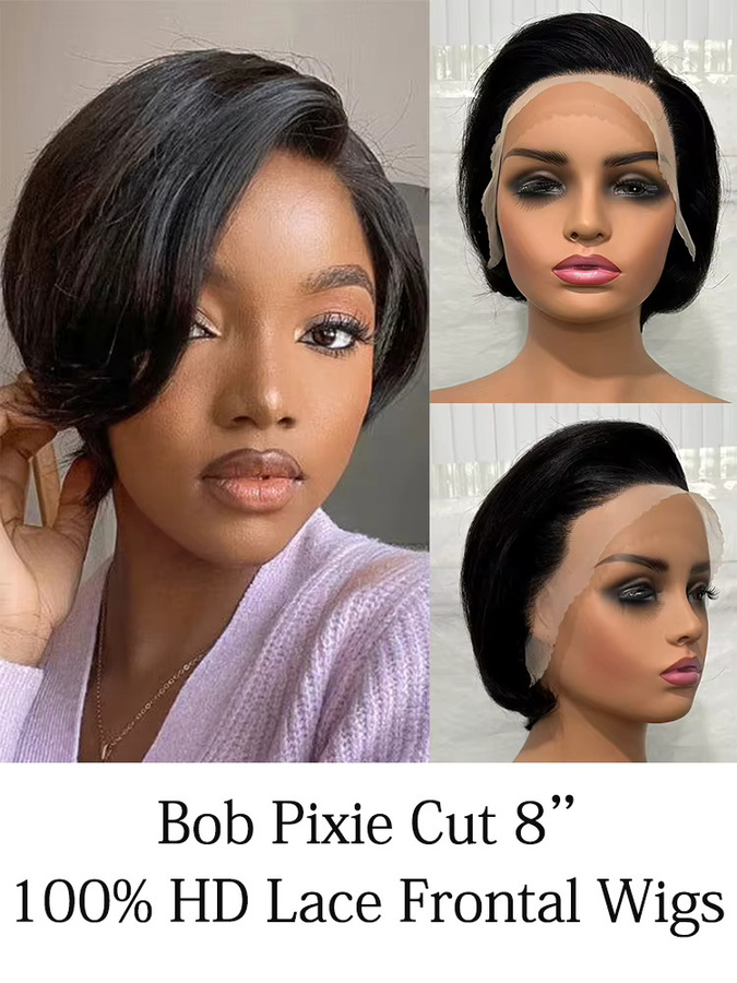TENDRESSE Pixie Cut Perücke, 100% Echthaar, 8 Zoll, Damen - Bild 4