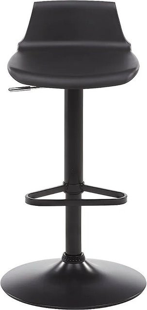 Barhocker Calas von Vente-unique in Schwarz mit Kunstleder und Metallgestell, Höhe: 45 cm - Bild 1