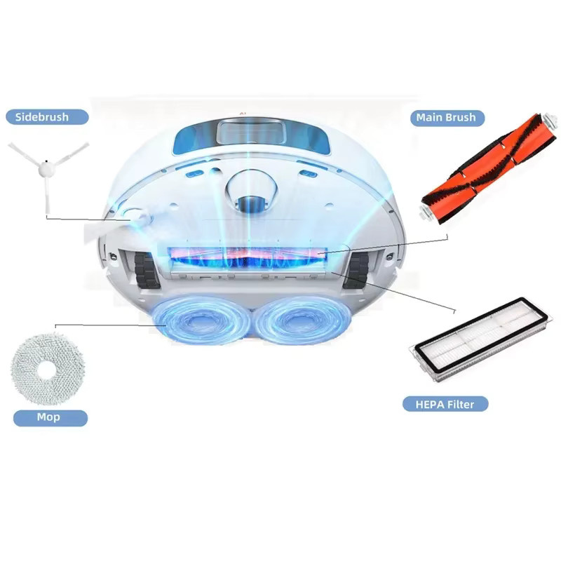 Ersatzteil-Set für Dreame S10 und S10+ sowie Xiaomi Mijia Omni 1S B101CN B116 mit Hauptbürste, Wischtüchern, HEPA-Filtern und Staubbeuteln - Bild 1