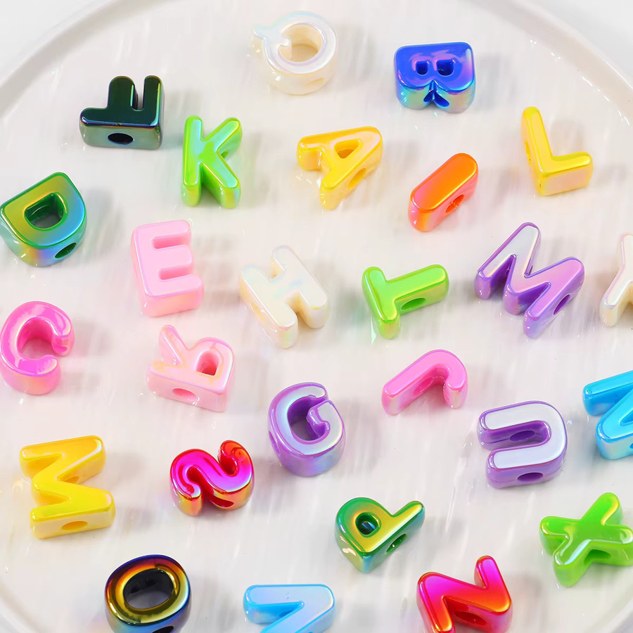 JHNBY Acryl Spacer Perlen, 26 Buchstaben, DIY Zubehör - Bild 2
