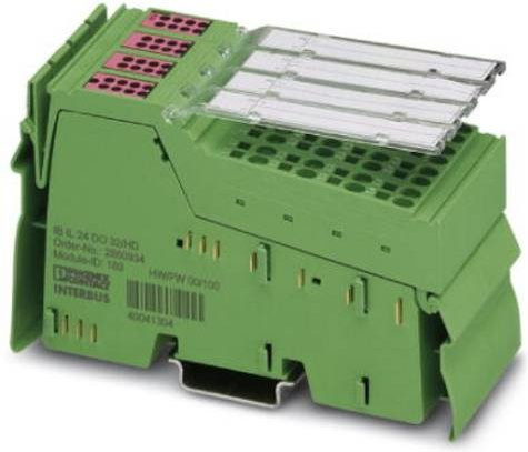 Phoenix Contact SPS-Erweiterungsmodul IB IL 24 DO 32/HD-2MBD-PAC 2692898 in Grün, 24 V/DC - Bild 1