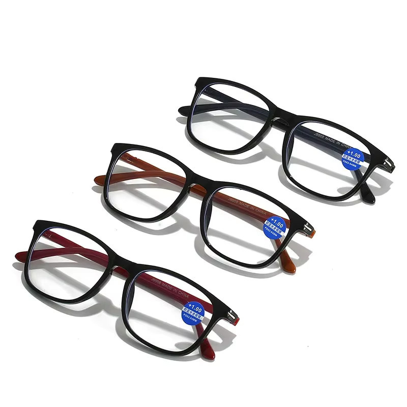 LALAMOLI Lesebrille, Rechteckig, Vollrand, Kunststoff, Schwarz, Unisex - Bild 2