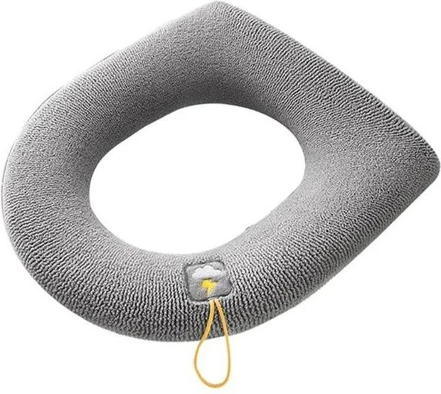 Yiran Furniture Toilettensitzbezug Hygge in Grau, weicher Strick Toilettenpolster aus Polyester, waschbar, B/T: 44,0 x 36,0 cm - Bild 1