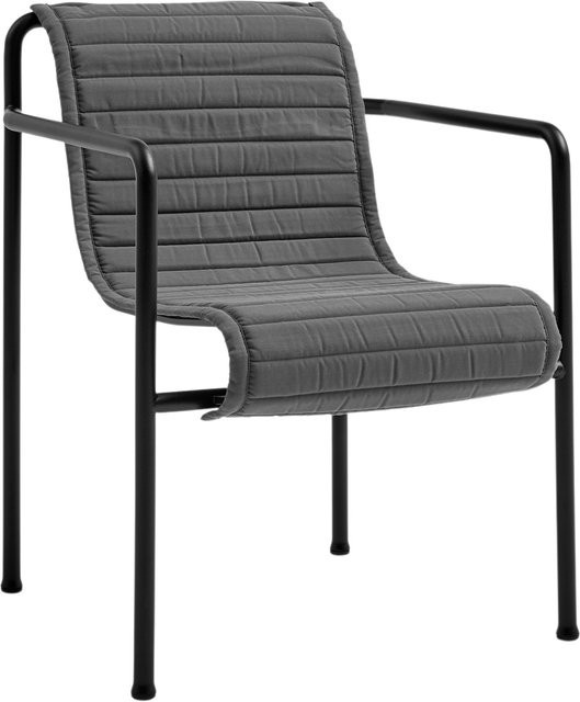 HAY Sitzauflage für Palissade Dining Arm Chair, wetterfest und wasserabweisend, Grau oder Schwarz - Bild 1