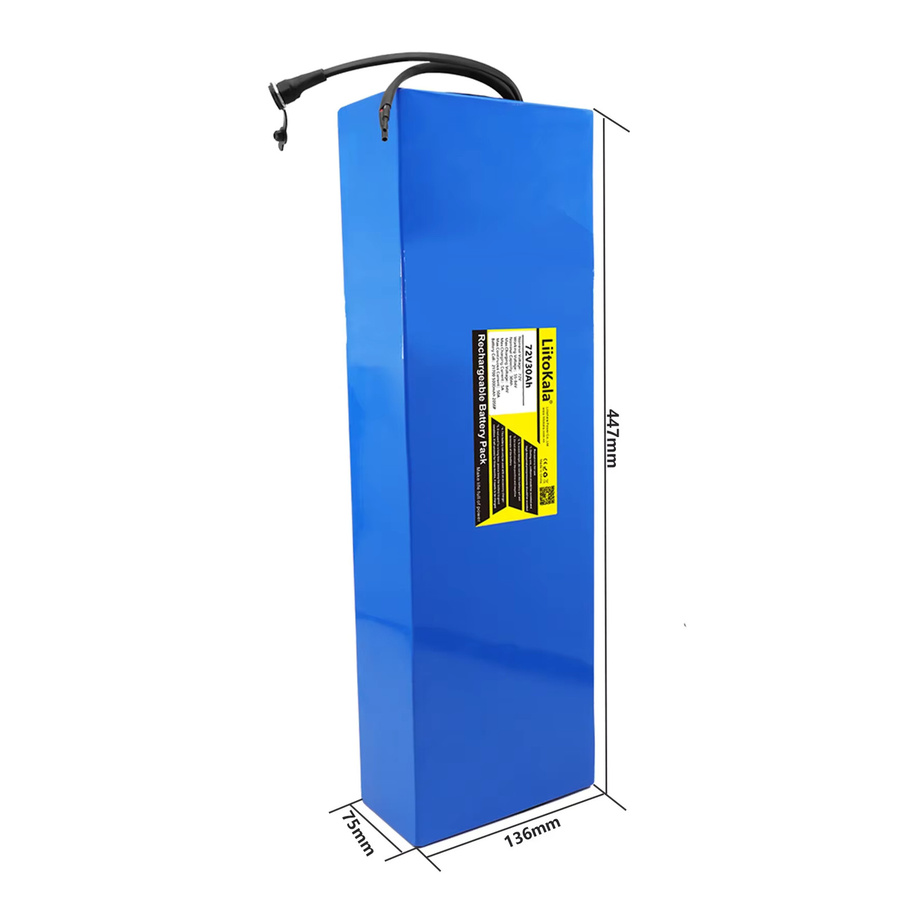 LiitoKala 72V Akku für Elektrofahrrad und Elektroroller mit 3000W High Power in Blau - Bild 2