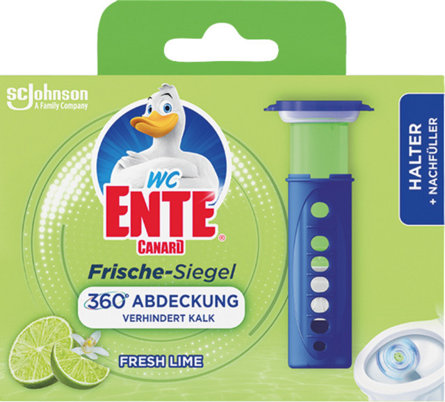 WC-Ente Frische-Siegel Fresh Lime ORIGINAL von SC Johnson, selbsthaftender WC-Stein in Grün, 6 Stück - Bild 1